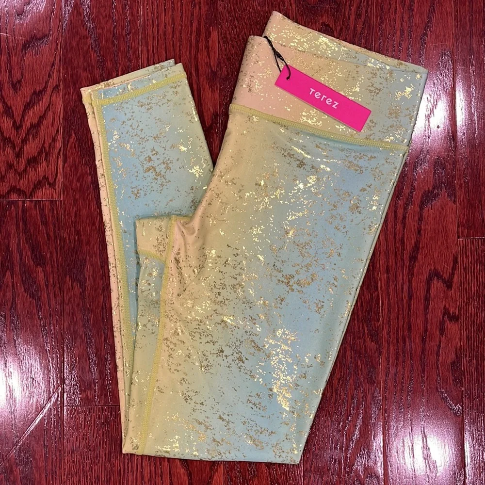 NWT Terez Fantasy Balayage Foil-Print Leggings* - Picture 5 of 7